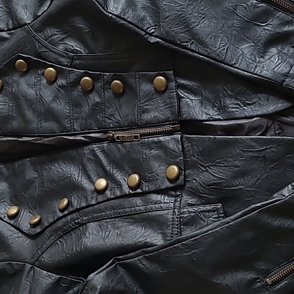 Biker Faux Leather Jacket - Picture 5 of 11